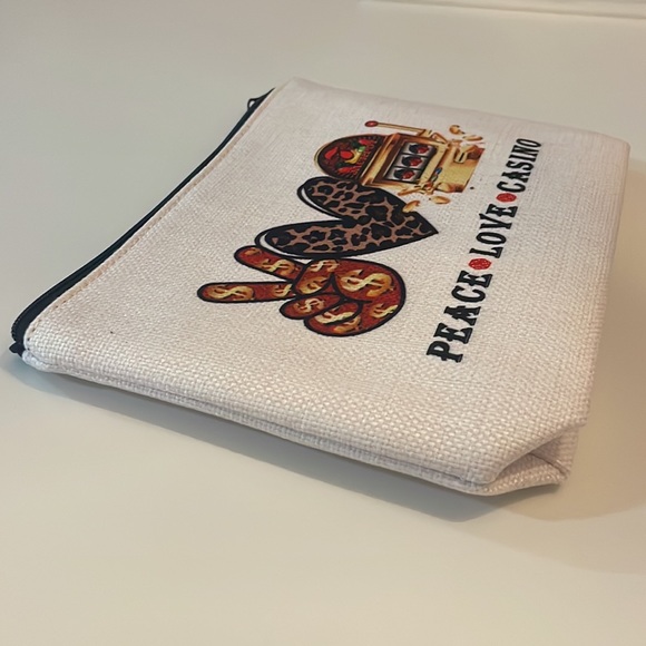 2/$12 Peace Love Casino Makeup Bag - Picture 5 of 11
